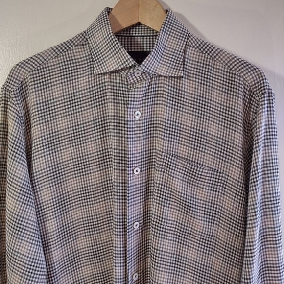 Calder Carmel Limited Edition Mens Button Up Plaid Shirt Business Casual Medium - Picture 2 of 11